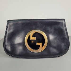 Vintage Gucci Blondie Black Leather Clutch Bag A Timeless Classic