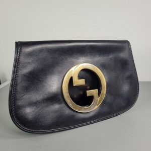 Vintage Gucci Blondie Black Leather Clutch Bag A Timeless Classic