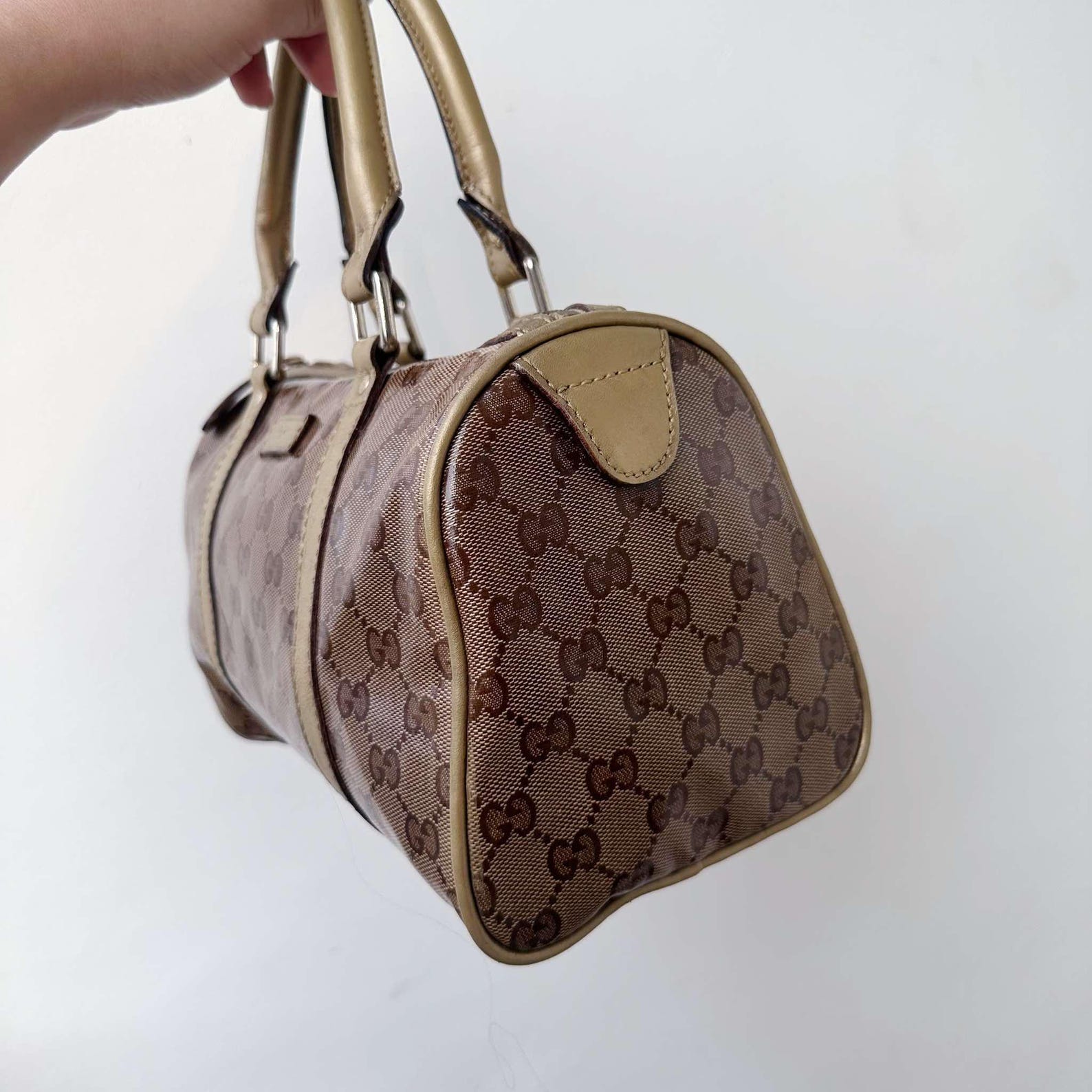 Vintage Gucci Monogram Crystal Embellished Boston Bag A Timeless Treasure