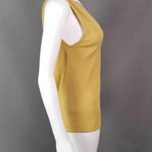 Vintage Gucci Mustard Silk Blend Tank Top A Timeless Treasure