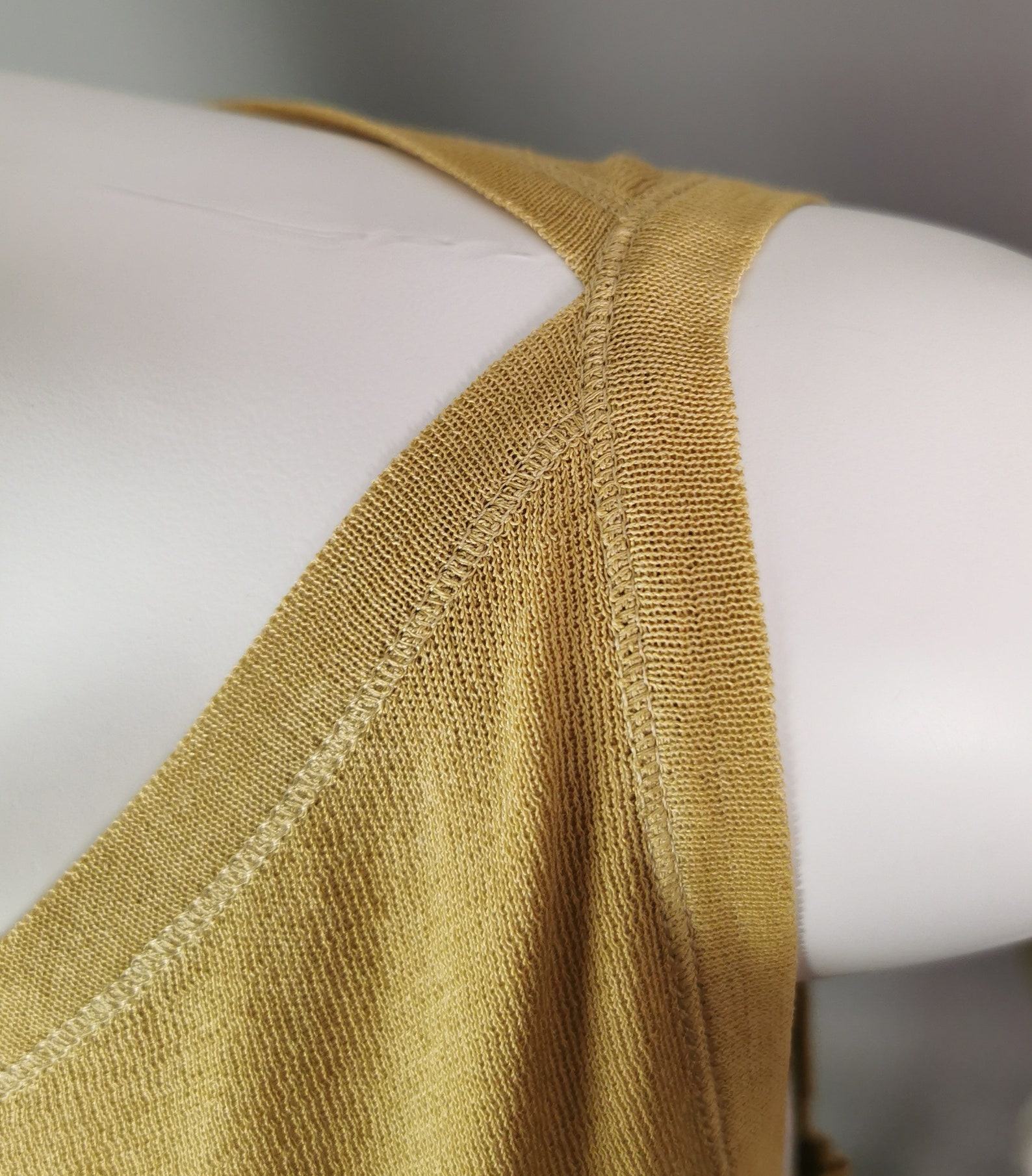 Vintage Gucci Mustard Silk Blend Tank Top A Timeless Treasure - Image 4