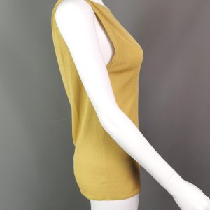 Vintage Gucci Mustard Silk Blend Tank Top A Timeless Treasure
