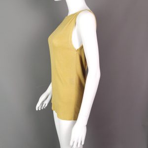 Vintage Gucci Mustard Silk Blend Tank Top A Timeless Treasure