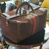 Vintage Gucci Taupe Leather Travel Case Timeless Elegance for Your Journeys