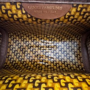 Vintage GUCCI Web Nubuck Leather Vanity Clutch Bag A Timeless Treasure