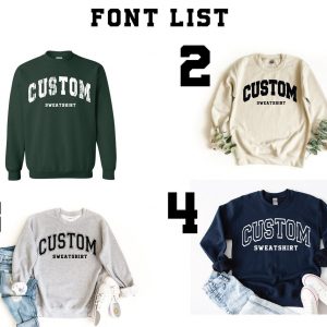 Vintage-Inspired Custom Sweatshirt Design Your Own Retro College Letters