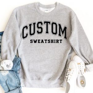 Vintage-Inspired Custom Sweatshirt Design Your Own Retro College Letters