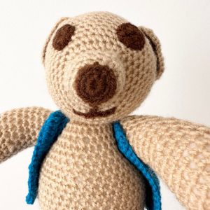 Vintage-Inspired Knitted Teddy Bear A Timeless Addition to Your Nursery