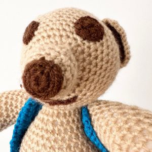Vintage-Inspired Knitted Teddy Bear A Timeless Addition to Your Nursery