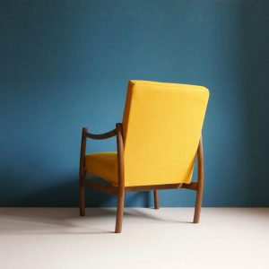 Vintage Mustard Mid-Century Modern Armchair Restored Charm for Your Abode
