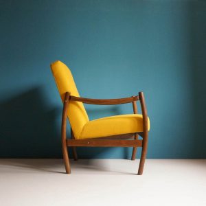 Vintage Mustard Mid-Century Modern Armchair Restored Charm for Your Abode