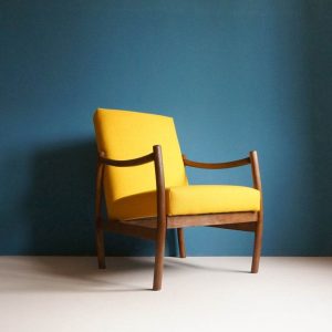 Vintage Mustard Mid-Century Modern Armchair Restored Charm for Your Abode