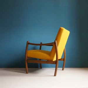 Vintage Mustard Mid-Century Modern Armchair Restored Charm for Your Abode
