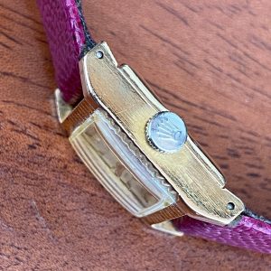 Vintage ROLEX 18k Gold Cocktail Watch with Fluted Bezel A Timeless Masterpiece