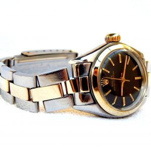 Vintage ROLEX Oyster Perpetual Lady 1980s Steel & 18K Gold Automatic Watch, Box & Papers