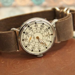 Vintage Soviet Pobeda “Death to Spies” Military Mechanical Watch A Relic of the Cold War