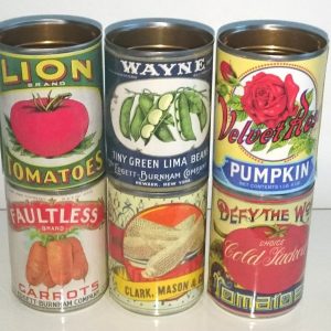 Vintage Tin Can Replicas Rustic Charm for Weddings, Cafes, and Home Decor