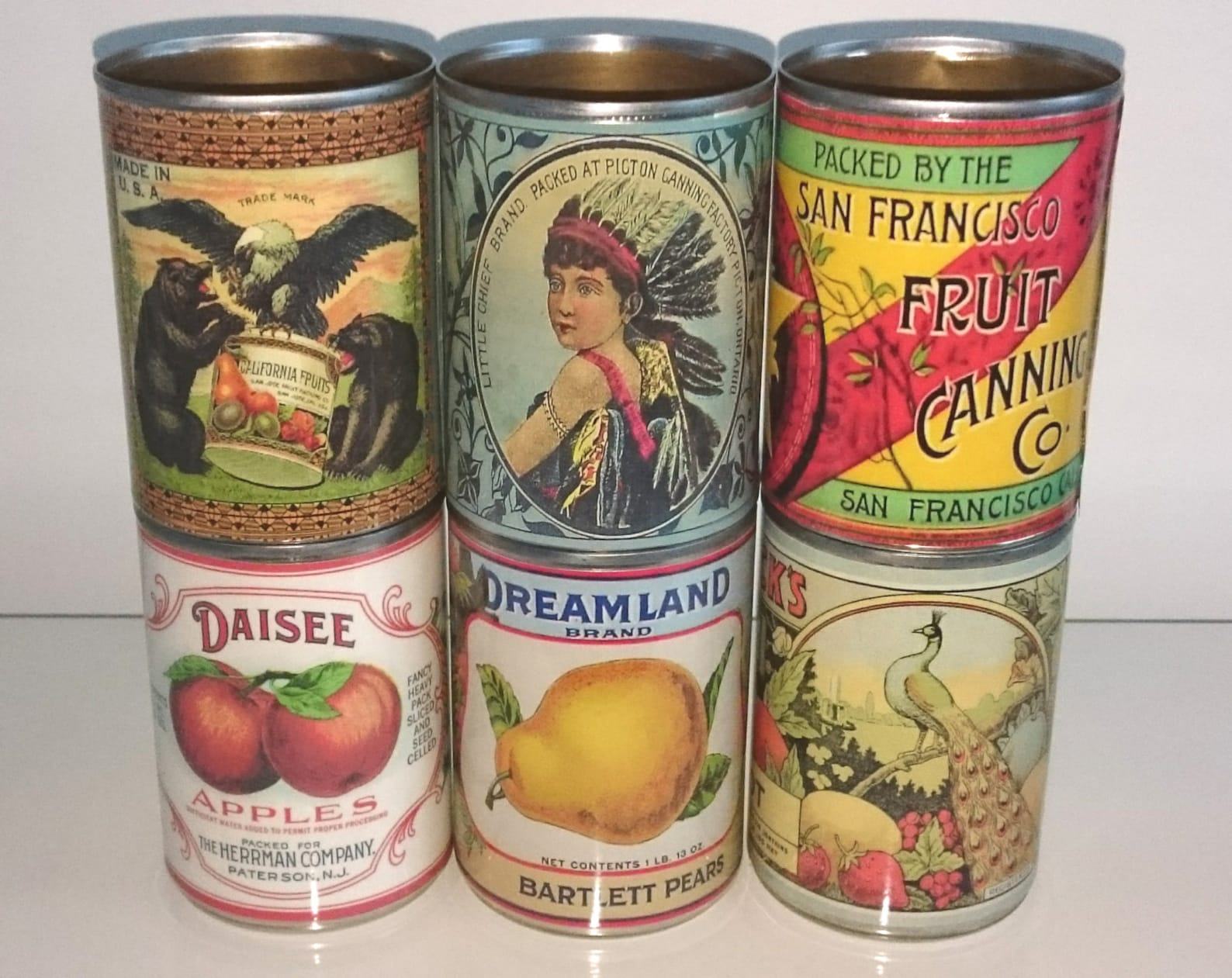 Vintage Tin Can Replicas Rustic Charm for Weddings, Cafes, and Home Decor - Image 2