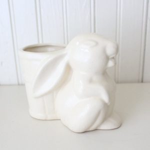 Vintage Uhl Pottery Bunny Rabbit Planter Mid-Century Charm for Your Indoor Oasis