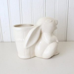 Vintage Uhl Pottery Bunny Rabbit Planter Mid-Century Charm for Your Indoor Oasis