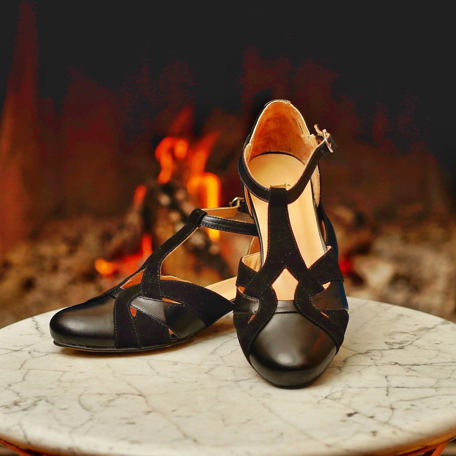 Vintage Vibes Genuine Leather Retro Shoes for the Modern Mod