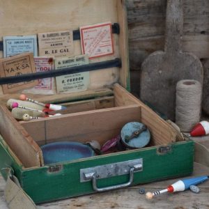 Vintage Wooden Fishing Tackle Box A Timeless Treasure for Anglers