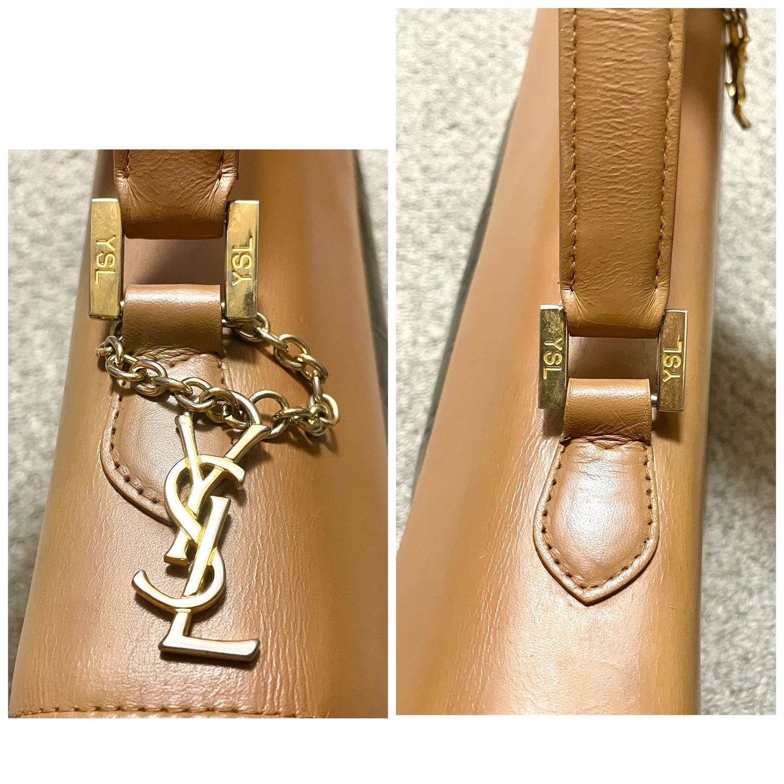 Vintage Yves Saint Laurent Embossed Leather Handbag A Timeless Classic for Daily Use