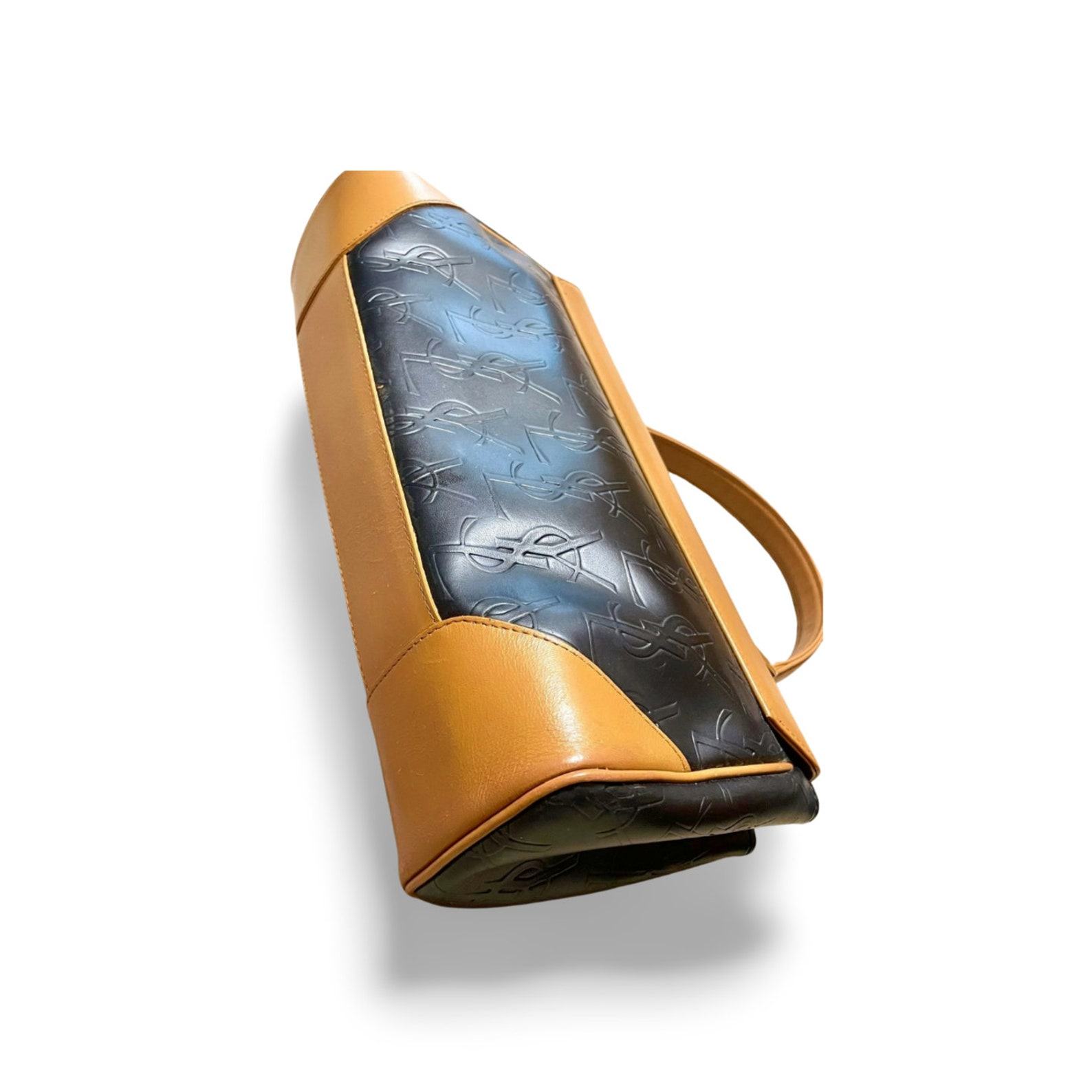 Vintage Yves Saint Laurent Embossed Leather Handbag A Timeless Classic for Daily Use