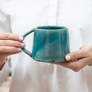 Vivid Hues Ceramic Mug and Saucer Set Elevate Your Morning Ritual with Radiant Colors