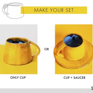 Vivid Hues Ceramic Mug and Saucer Set Elevate Your Morning Ritual with Radiant Colors