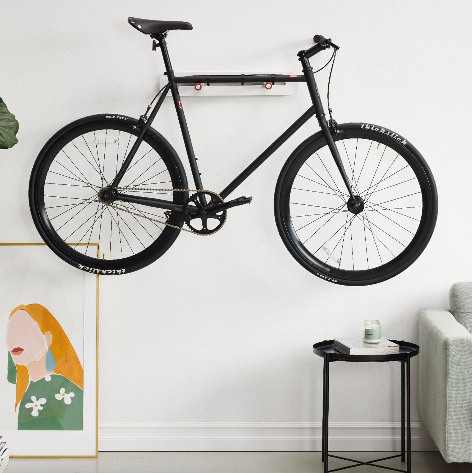 Wall-Mounted Bike Rack Elevate Your Ride with Bonnes Intentions’ White Metal Holder