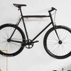 Wall-Mounted Bike Rack Elevate Your Ride with Bonnes Intentions’ White Metal Holder