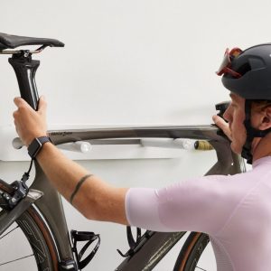Wall-Mounted Bike Rack Elevate Your Ride with Bonnes Intentions’ White Metal Holder