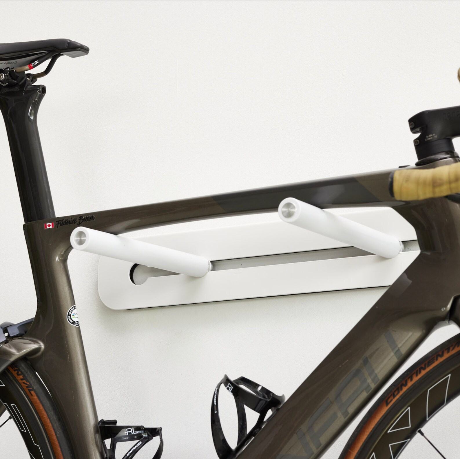 Wall-Mounted Bike Rack Elevate Your Ride with Bonnes Intentions’ White Metal Holder