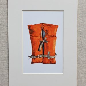 Watercolor Life Jacket Art Print Coastal Charm for Your Home