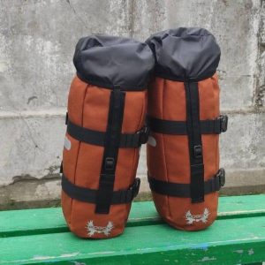 Waterproof Bikepacking Fork Bag – Cage Mount Cycling Travel Accessory