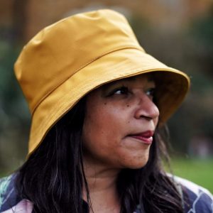 Waterproof Mustard Yellow Bucket Hat Packable, Lightweight Rain Hat for Women