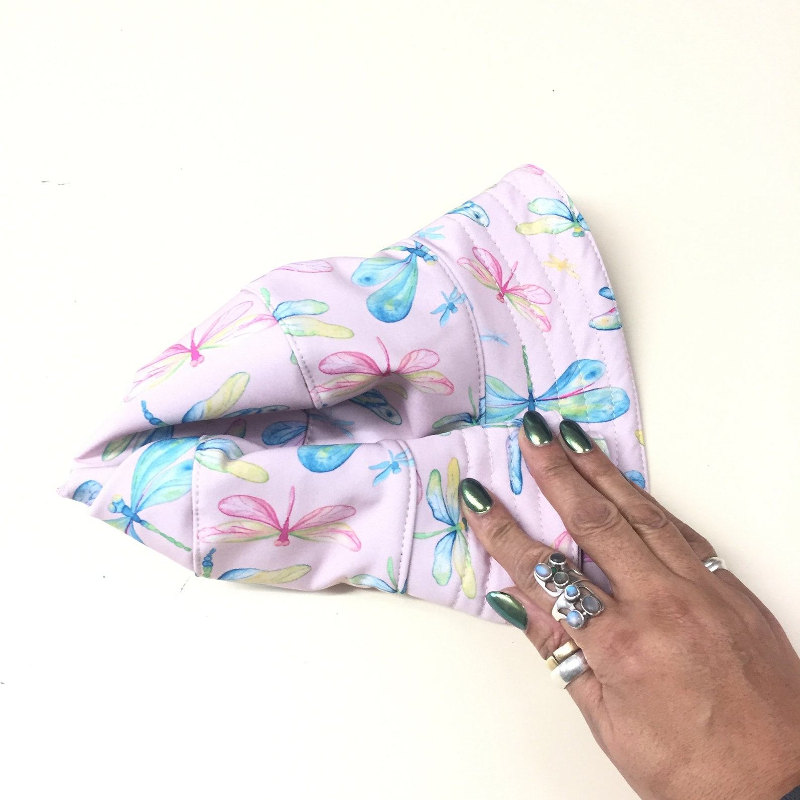 Waterproof Mustard Yellow Bucket Hat Packable, Lightweight Rain Hat for Women