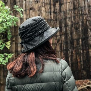 Waterproof Wonder Dark Olive British Waxed Cotton Rain Hat for Women