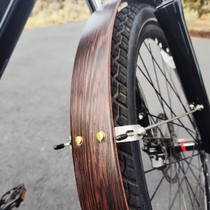 Wenge Wood Bike Fenders Elevate Your Commuter Bike with Handcrafted Elegance