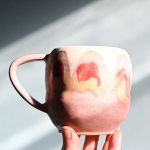 Whimsical Swirl Ceramic Mug A Handcrafted Masterpiece for Your Daily Brew
