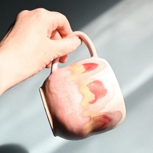 Whimsical Swirl Ceramic Mug A Handcrafted Masterpiece for Your Daily Brew