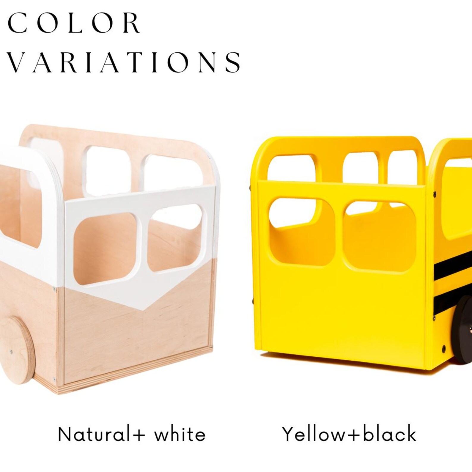 Whimsical Wooden Toy Bus The Ultimate Storage Solution for Little Explorers