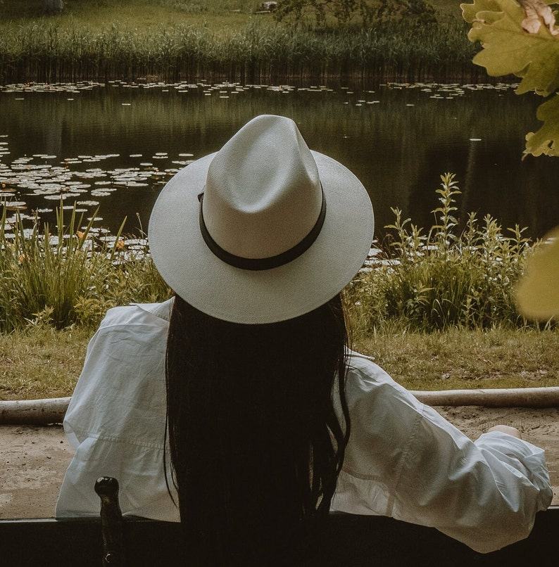 White Panama Straw Fedora The Perfect Summer Accessory for Women