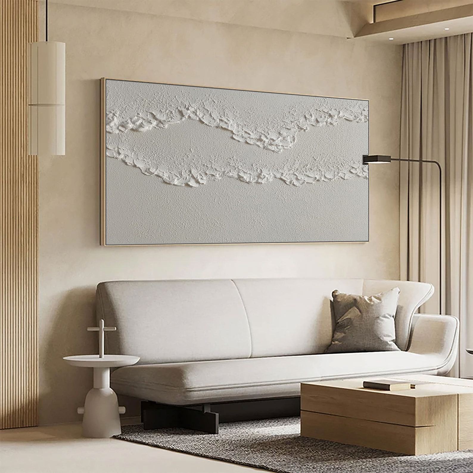 White Textured Wall Art Elevate Your Space with Abstract Elegance