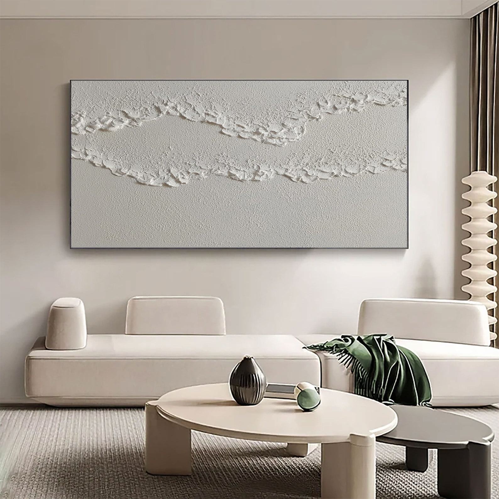 White Textured Wall Art Elevate Your Space with Abstract Elegance