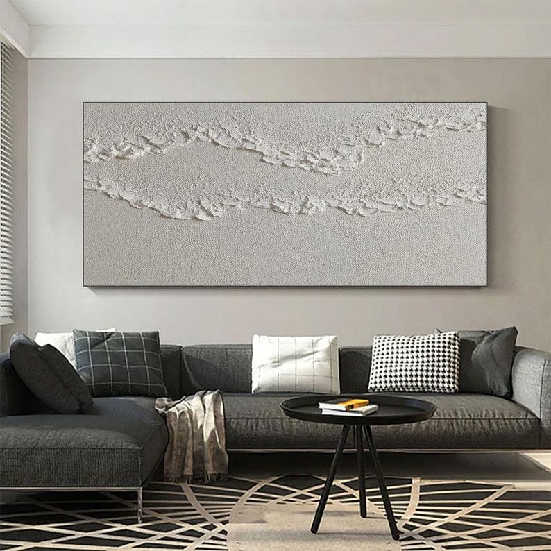 White Textured Wall Art Elevate Your Space with Abstract Elegance