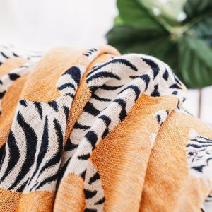 White Tiger Tapestry Majestic Animal Throw Blanket for Home Decor and Warmth