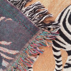 White Tiger Tapestry Majestic Animal Throw Blanket for Home Decor and Warmth