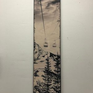 Winter Chairlift Artwork Capture the Thrill of the Slopes with Our Wood Art